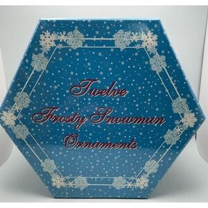 Vintage 1996 C&F Enterprises Twelve Frosty Snowman Ornaments Set 12 NIB Sealed‎